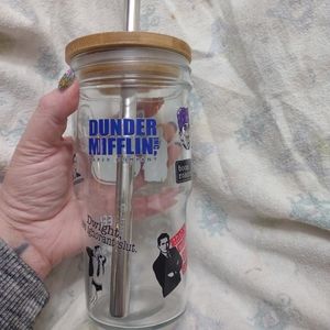 The office inspired glass tumbler
